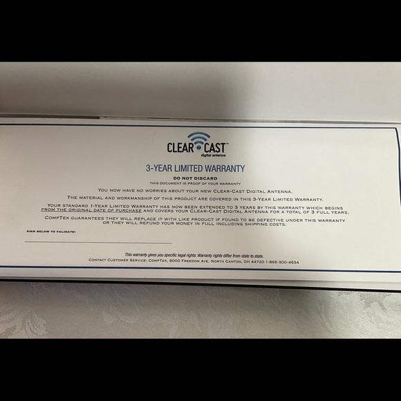 Clear Cast Portable Audio & Video Clear Cast X Digital Antenna